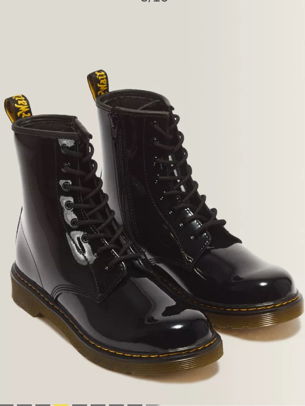 Dr. Martens 1460 WOMEN'S PATENT LEATHER LACE UP BOOTS Sz US 8L